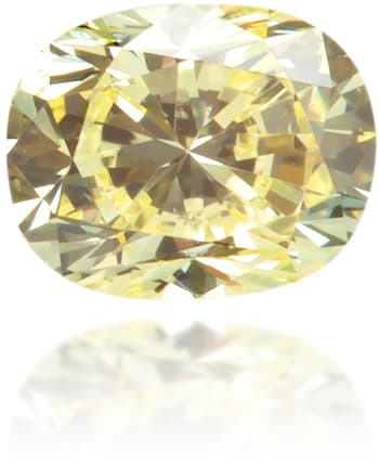 Natural Yellow Diamond Oval 0.18 ct Polished