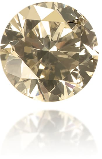 Natural Yellow Diamond Round 0.59 ct Polished