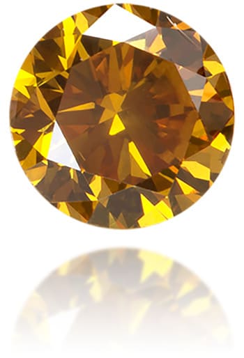 Natural Orange Diamond Round 0.42 ct Polished