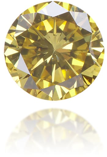 Natural Yellow Diamond Round 0.45 ct Polished