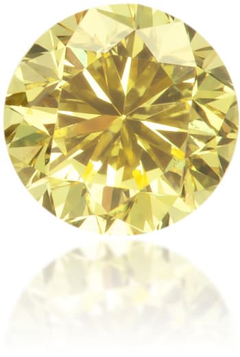 Natural Yellow Diamond Round 0.35 ct Polished