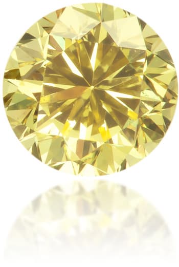 Natural Yellow Diamond Round 0.34 ct Polished