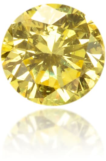 Natural Yellow Diamond Round 0.13 ct Polished