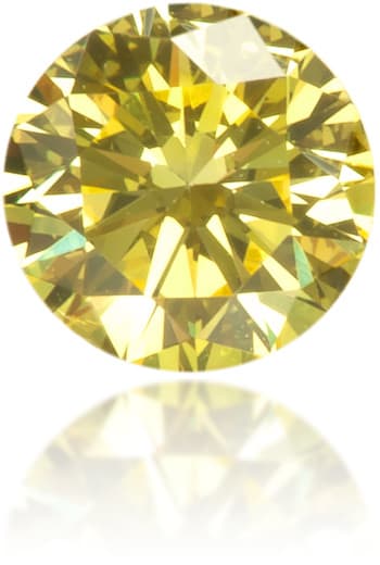 Natural Yellow Diamond Round 0.13 ct Polished