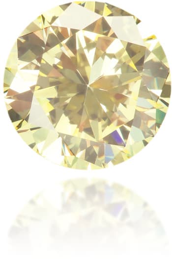 Natural Yellow Diamond Round 0.45 ct Polished