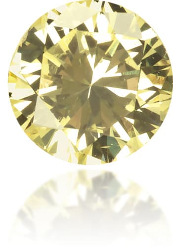Natural Yellow Diamond Round 0.22 ct Polished