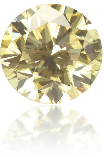 Natural Yellow Diamond Round 0.23 ct Polished