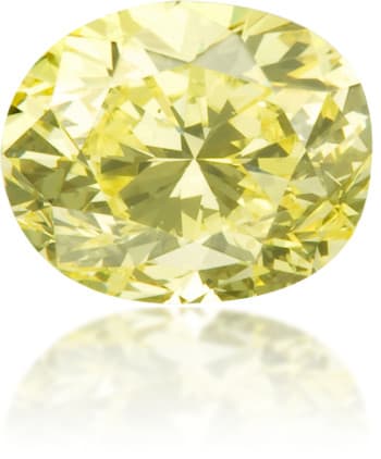 Natural Yellow Diamond Oval 0.64 ct Polished