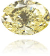 Natural Yellow Diamond Oval 0.41 ct Polished