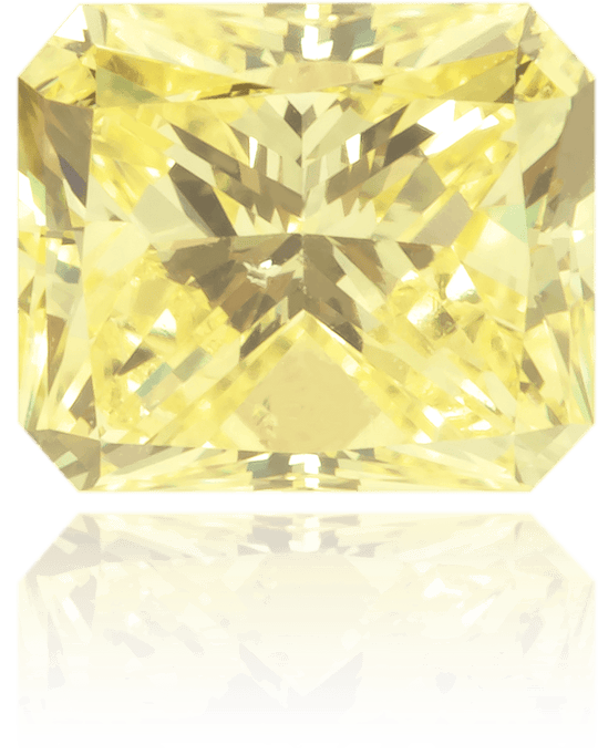 Natural Yellow Diamond Rectangle 0.59 ct Polished