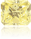 Natural Yellow Diamond Rectangle 0.59 ct Polished
