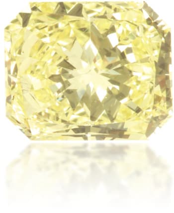 Natural Yellow Diamond Rectangle 0.44 ct Polished