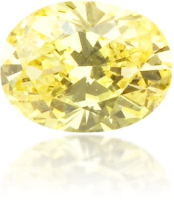 Natural Yellow Diamond Oval 0.19 ct Polished