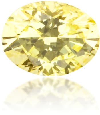 Natural Yellow Diamond Oval 0.18 ct Polished