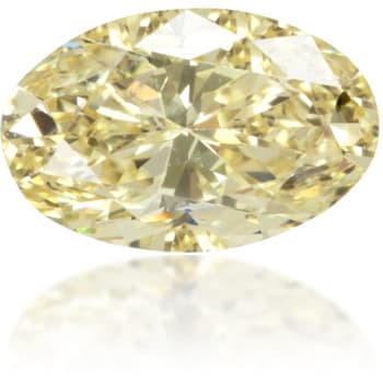 Natural Yellow Diamond Oval 0.44 ct Polished