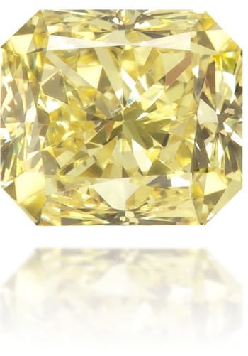 Natural Yellow Diamond Rectangle 0.51 ct Polished