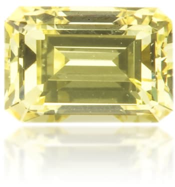 Natural Yellow Diamond Rectangle 0.47 ct Polished