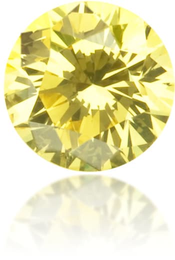 Natural Yellow Diamond Round 0.21 ct Polished