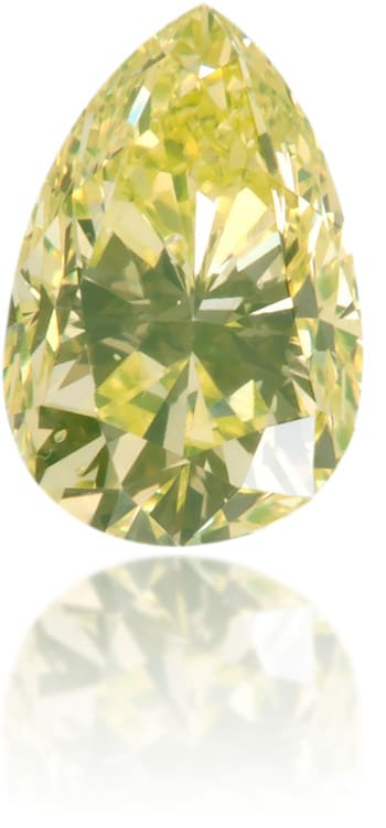 Natural Yellow Diamond Pear Shape 0.33 ct Polished