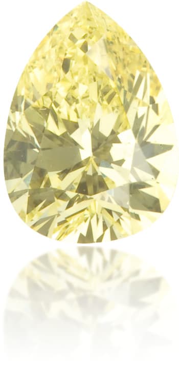 Natural Yellow Diamond Pear Shape 0.56 ct Polished