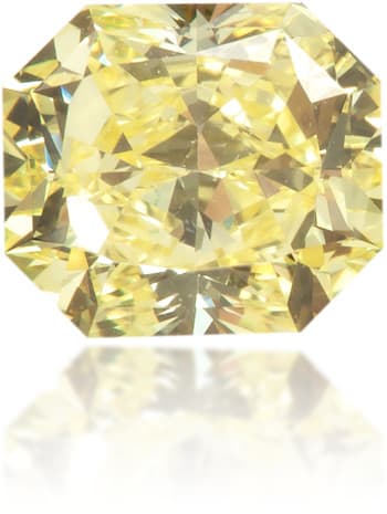 Natural Yellow Diamond Rectangle 0.47 ct Polished