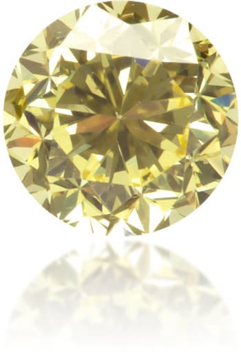 Natural Yellow Diamond Round 0.42 ct Polished
