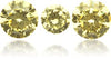 Natural Yellow Diamond Round 0.55 ct set