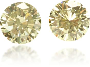 Natural Yellow Diamond Round 1.23 ct set