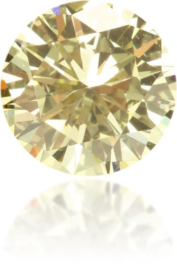Natural Yellow Diamond Round 0.61 ct Polished
