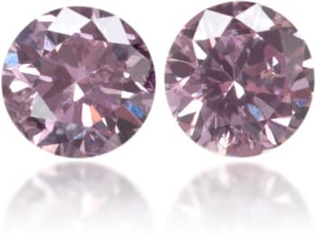 Natural Purple Diamond Round 0.15 ct set