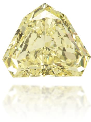 Natural Yellow Diamond Bishop Hat 0.60 ct Polished