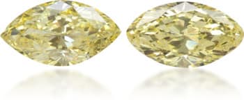 Natural Yellow Diamond Marquise 1.33 ct set