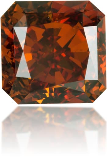 Natural Orange Diamond Square 1.50 ct Polished