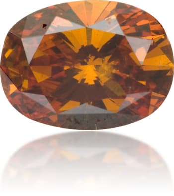 Natural Orange Diamond Oval 1.53 ct Polished