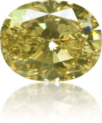 Natural Yellow Diamond Oval 2.97 ct Polished