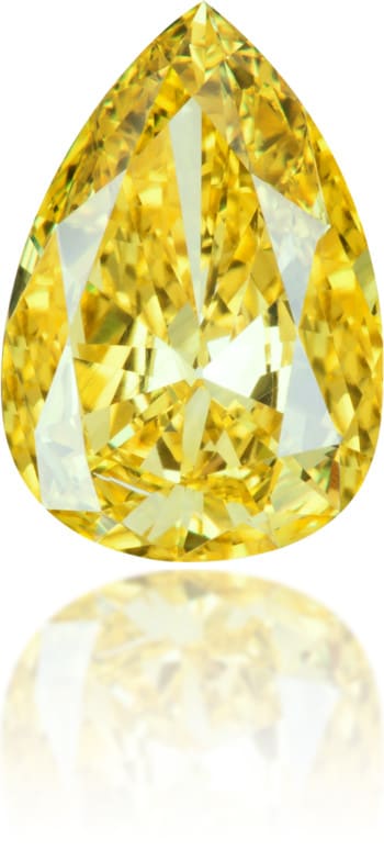 Natural Yellow Diamond Pear Shape 1.22 ct Polished