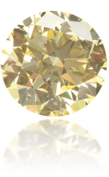 Natural Yellow Diamond Round 0.24 ct Polished