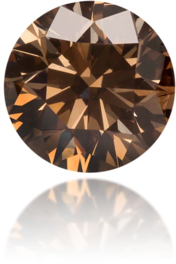 Natural Brown Diamond Round 0.57 ct Polished