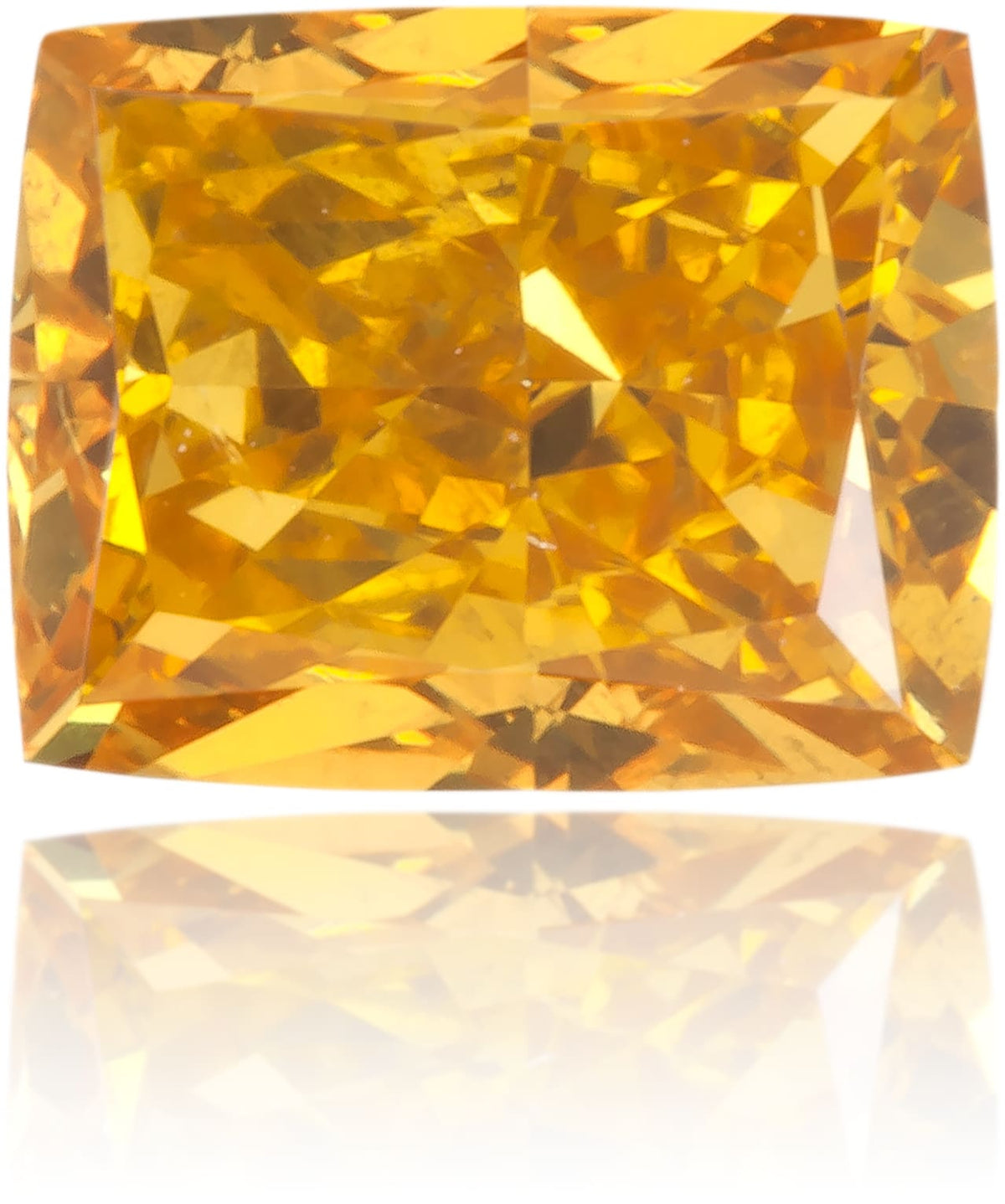 Natural Yellow Diamond Rectangle 0.47 ct Polished