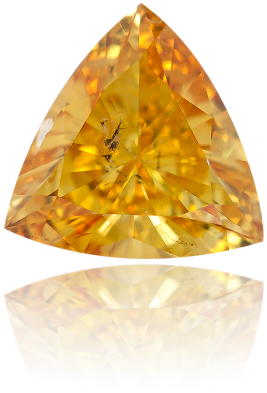 Natural Orange Diamond Triangle 0.25 ct Polished