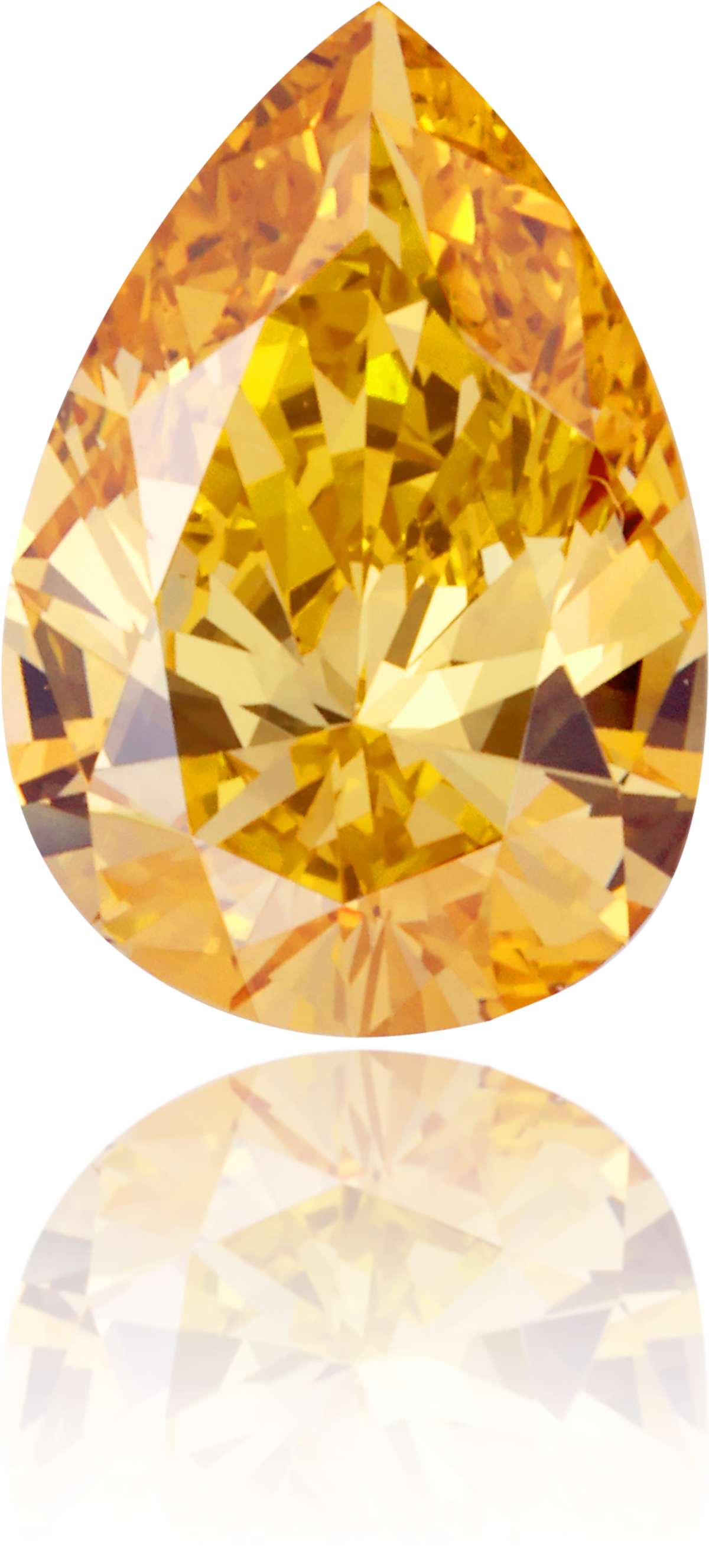 Natural Orange Diamond Pear Shape 0.84 ct Polished