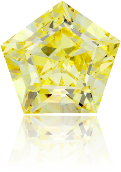 Natural Yellow Diamond Pentagon 0.85 ct Polished