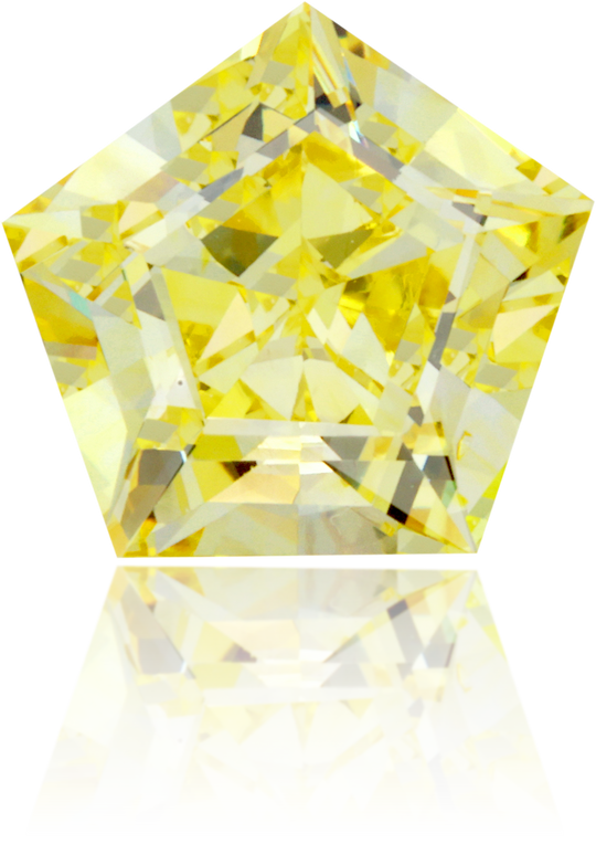 Natural Yellow Diamond Pentagon 0.85 ct Polished