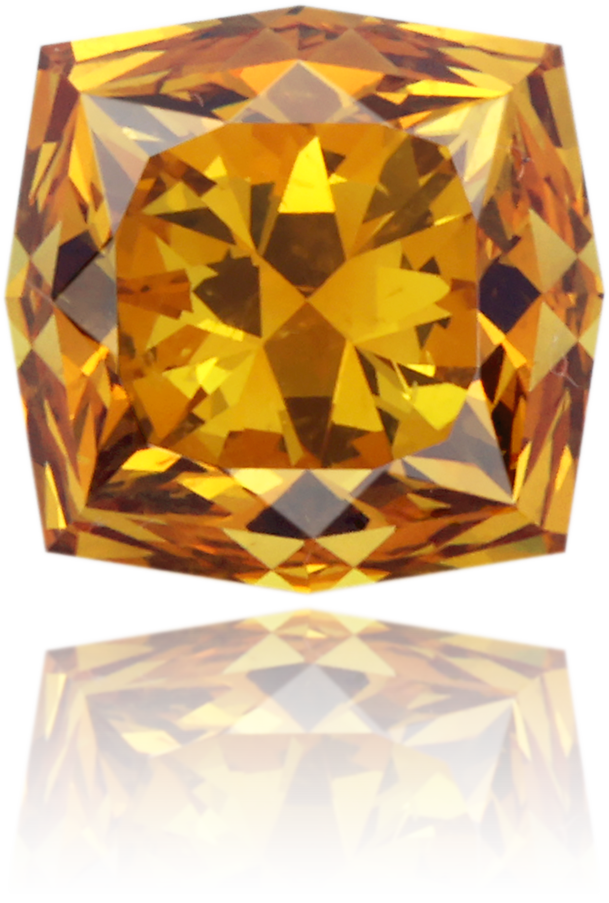 Natural Orange Diamond Square 1.31 ct Polished