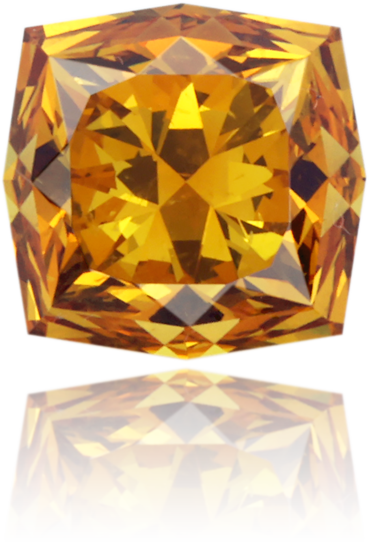 Natural Orange Diamond Square 1.31 ct Polished