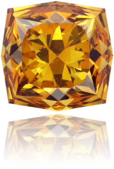 Natural Orange Diamond Square 1.31 ct Polished