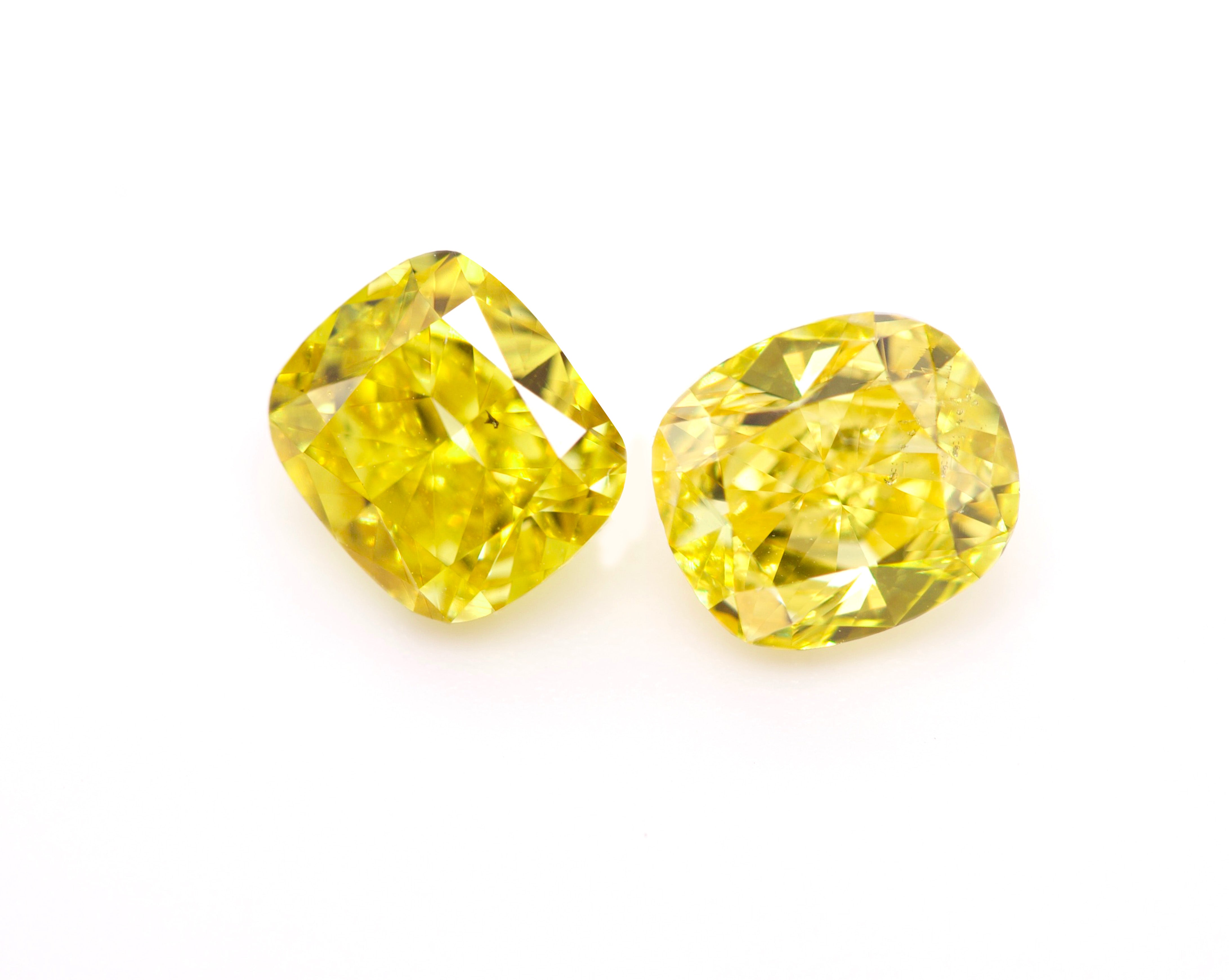 ancy Vivid Yellow diamonds from Langerman Diamonds of 1.00 ct each with GIA certificate