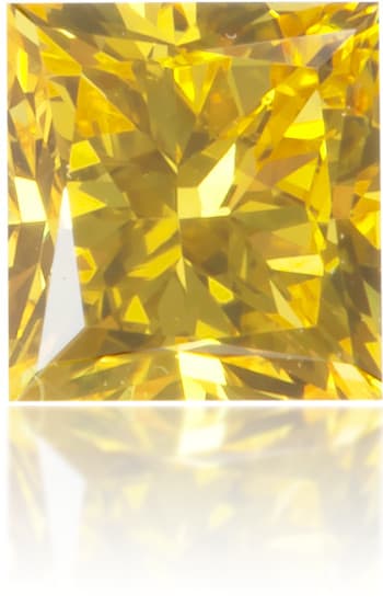 Natural Yellow Diamond Square 0.35 ct Polished