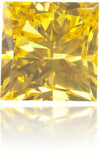 Natural Yellow Diamond Square 0.34 ct Polished