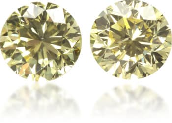 Natural Yellow Diamond Round 0.50 ct set